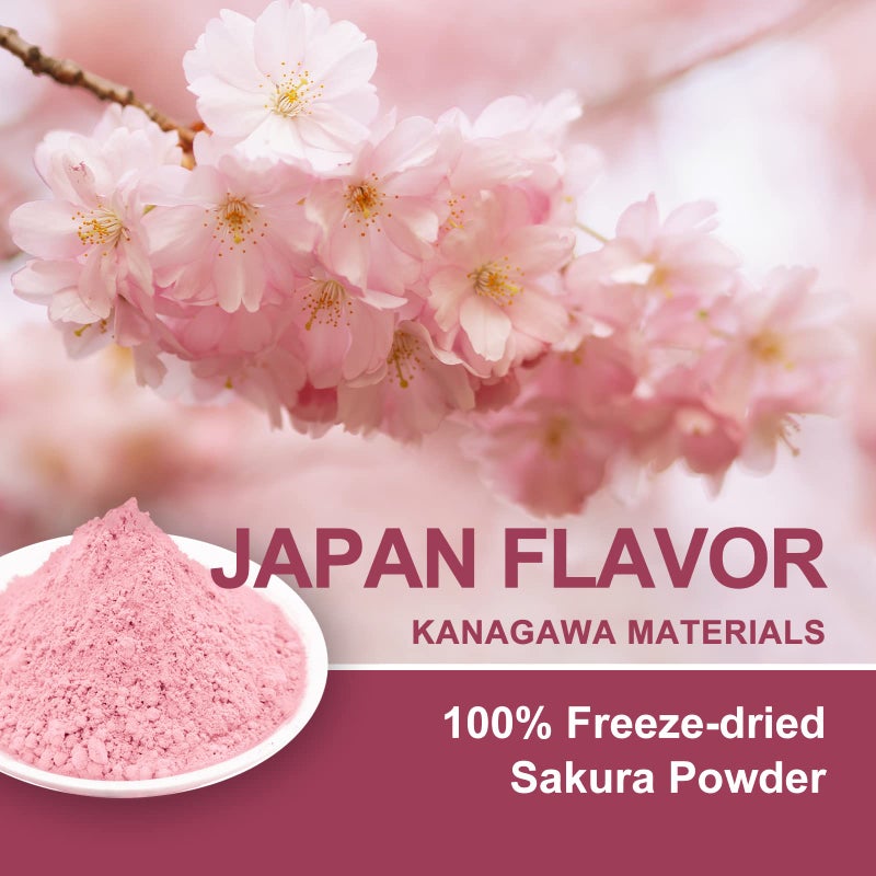 GRELIM Sakura Powder Premium Original Cherry Blossom Powder for Baking,Made in Kanagawa Great for Springtime Beverage, 4.23 Oz - Image 4